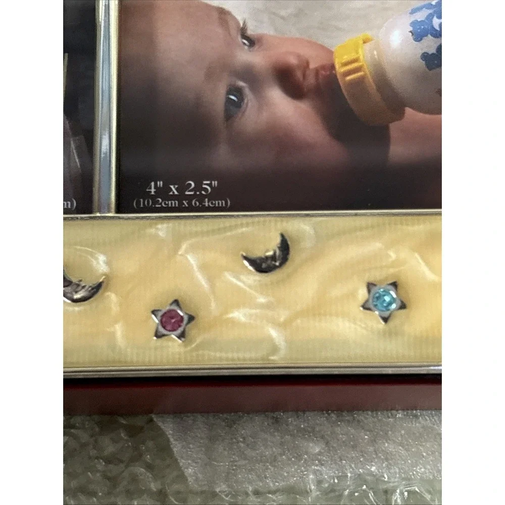Astor Lane Baby Keepsake Photo Storage Box Yellow Moon Stars New in Box 10x8
